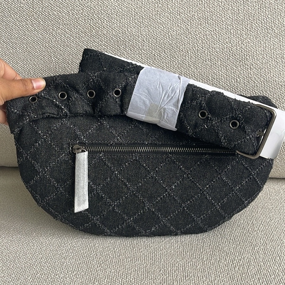 Kurt Geiger Brixton belt bag denim black NWT - Picture 9 of 12